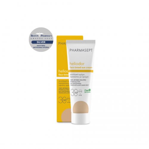 Pharmasept Heliodor Face Tinted Sun Cream Αντηλιακή Κρέμα με Χρώμα για Πρόσωπο & Ντεκολτέ SPF30, 50ml